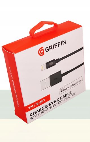 KABEL GRIFFIN APPLE LIGHTNING IPHONE 7 8 X XS 3M na Arena.pl