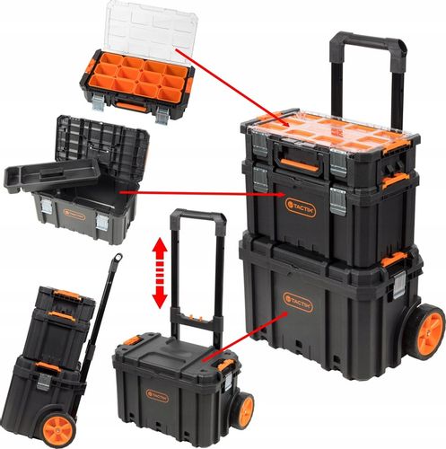 Skrzynka narzędziowa modułowa kołach ZESTAW TACTIX na Arena.pl