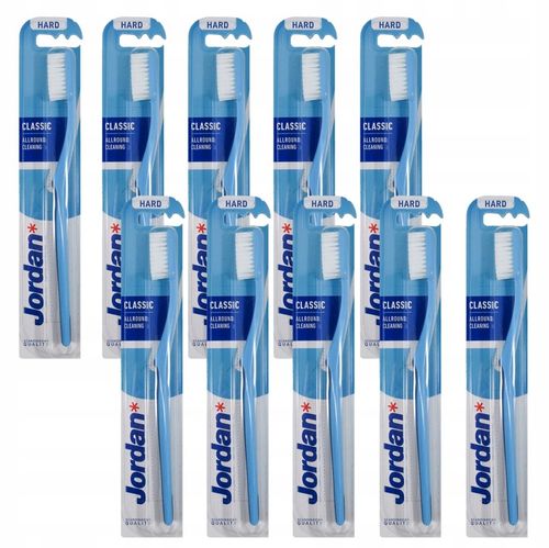 10x JORDAN Szczoteczka do zębów CLASSIC prosta KLASYCZNA włosie TWARDA hard na Arena.pl