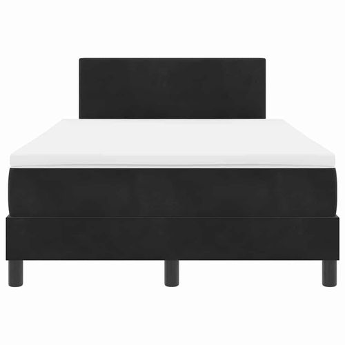 Łóżko sprężynowe z materacem Czarny 120 x 190 cm Aksamit na Arena.pl