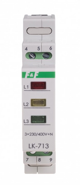 Lampka modułowa sygnalizacyjna 3-fazowa LK-713K F&F zdjęcie 1