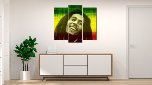 Obraz Tryptyk 90X80 Bob Marley Muzyk Reggae na Arena.pl