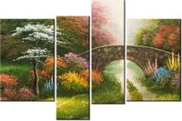 130CM 85 OBRAZ 4 ELEM KLIMATYCZNY ZAKĄTEK ŚCIENNY