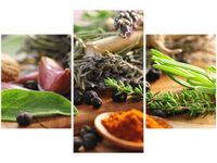 90X60CM OBRAZ NATURALNA KUCHNIA TRZY OBRAZY