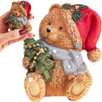 Mis Polirezin Ozdoba Bożonarodzeniowa Figurka Misiu Mikołajki
