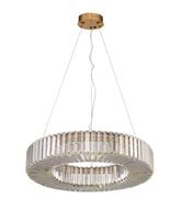 Lampa wisząca CRISTAL 60 cm - LED, kryształy, złoty