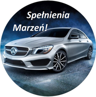 Opłatek na tort Mercedes Auto Samochód Logo Urodziny 18 30 40 50