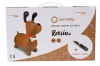Skoczek gumowy SUN BABY Reksio J06.017.1.1 Brązowy