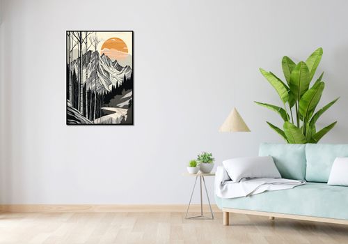 Plakat 64x90cm Drzeworys Górski na Arena.pl