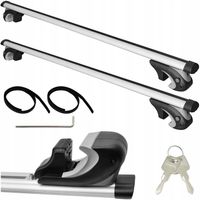 UNIWERSALNY BAGAŻNIK DACHOWY BELKI NA RELINGI AERO 120 ALUMINIOWY ZAMYKANY