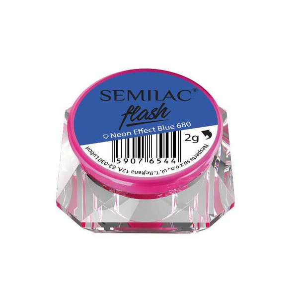Semilac Flash Neon Effect Blue 680 zdjęcie 1