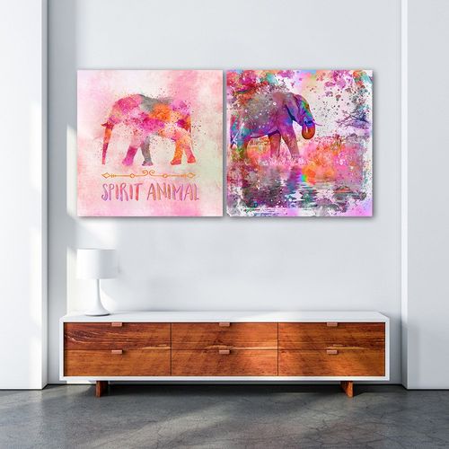 Obraz na płótnie – Canvas, Słoń afrykański abstrakcja 40x40 na Arena.pl