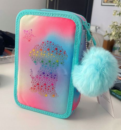 PIÓRNIK TRZYKOMOROWY Z WYPOSAŻENIEM DLA DZIEWCZYNKI OMBRE KOT PIES KOTKIEM na Arena.pl