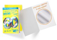 karnet  urodziny 60 lat - lusterko (cyfry) | dk-926