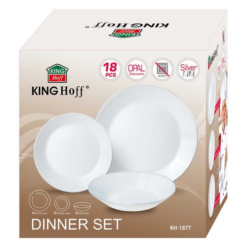 komplet obiadowy opal dla 6 osób 18 elem. kinghoff kh-1877 na Arena.pl