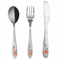 Sztućce dla dzieci Orion żyrafa 3 szt. metal