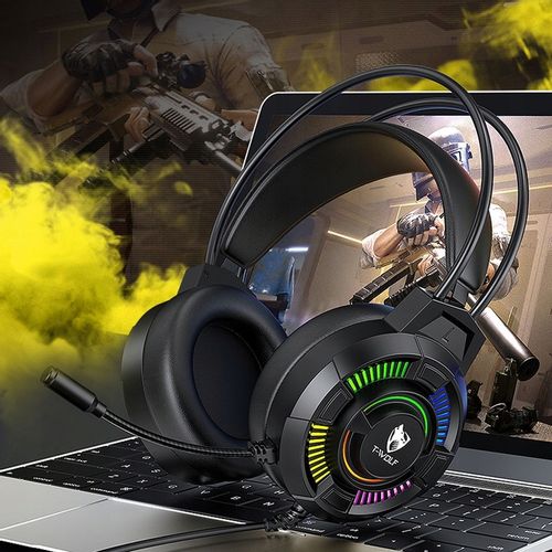SŁUCHAWKI Z MIKROFONEM GAMINGOWE DO GRANIA DLA GRACZY NAUSZNE RGB USB 7.1 na Arena.pl