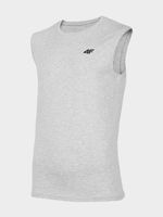 4F Szary męski T-shirt bez rękawów Tank Top Komfort i styl Rozmiar S
