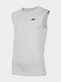 4F Szary męski T-shirt bez rękawów Tank Top Komfort i styl Rozmiar S