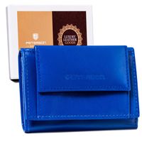 mały, skórzany portfel damski z systemem rfid protect - peterson