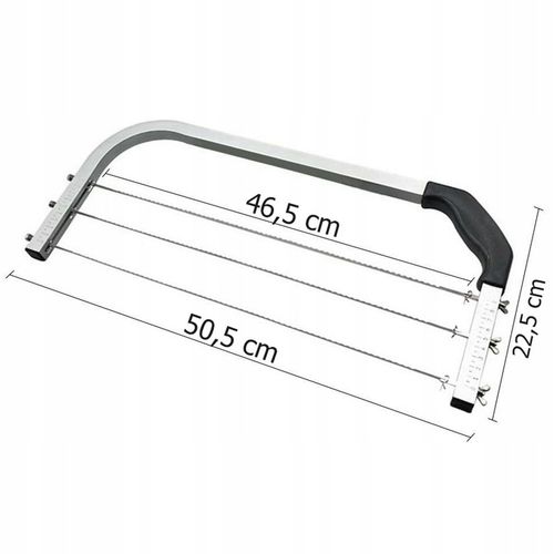 NÓŻ DO CIĘCIA TORTU CIASTA BISZKOPTU STRUNA 3 REGULOWANE OSTRZA na Arena.pl