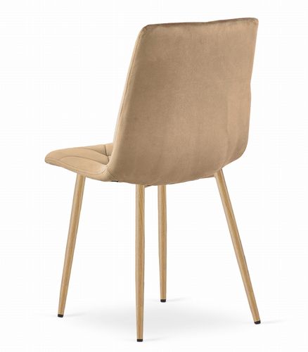 Krzesło LIBRA - brązowy aksamit / nogi kolor drewna x 1 na Arena.pl