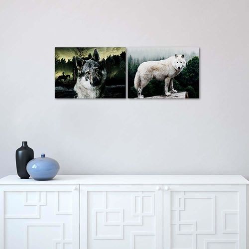 Deco Panel, Biały wilk 100x70 na Arena.pl