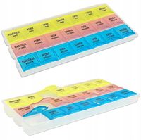 Pudełeczko na leki kasetka tygodniowa na tabletki Dozownik do leków 424C