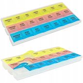 Pudełeczko na leki kasetka tygodniowa na tabletki Dozownik do leków 424C