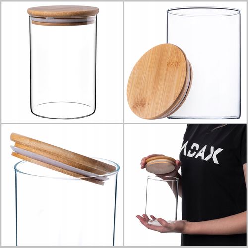 KADAX Pojemnik Szklany Przyprawy Makaron Z Pokrywką Słoik 1040ml na Arena.pl