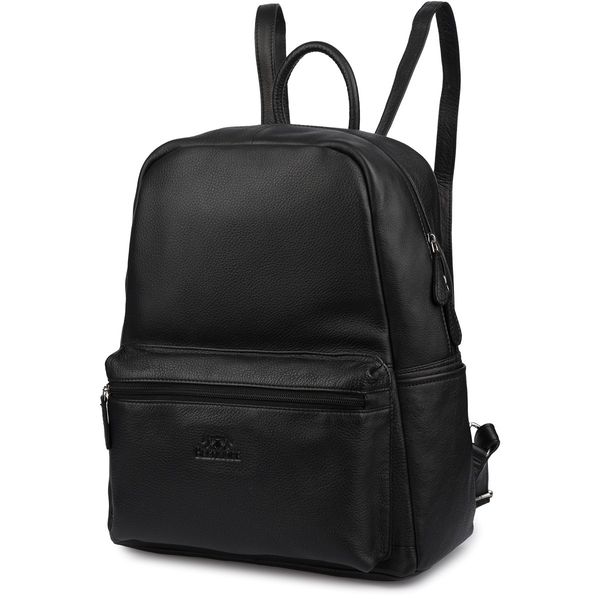 Skórzany plecak A4 duży pojemny do szkoły Włoski kremowy P16 zdjęcie 1