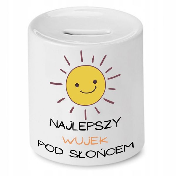 Skarbonka Dla Najlepszego Wujka Pod Słońcem Z Nadrukiem Ze Zdjęciem zdjęcie 1