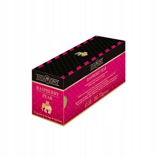 Herbata Richmont Raspberry Pear 12 Saszetek w Zestawie Szklanka Hot na Arena.pl