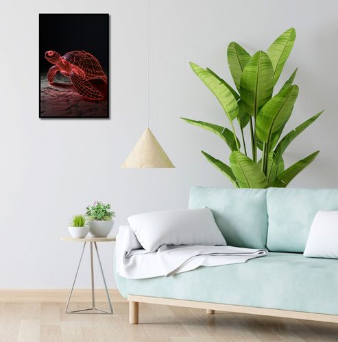 Plakat 40x60cm Neonowy Żółw na Arena.pl