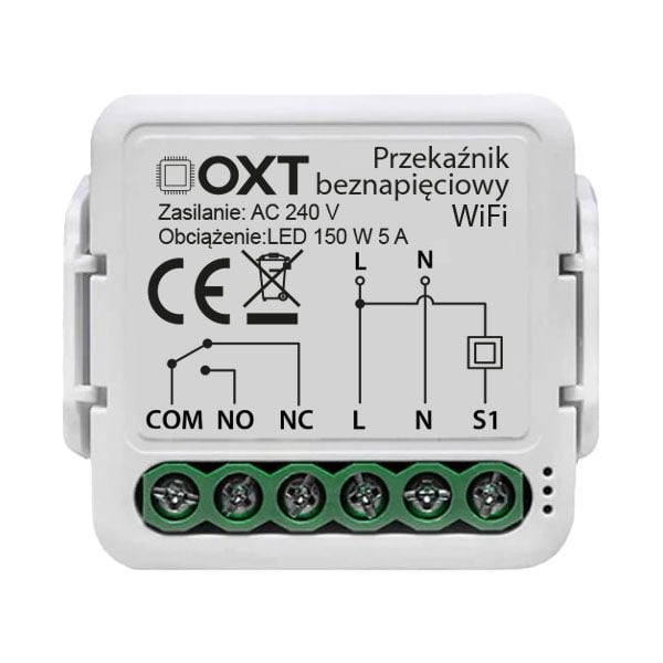 OXT Mini Moduł Przekaźnik Beznapięciowy WiFi TUYA zdjęcie 1
