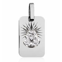 SREBRNY MEDALIK Z MATKĄ BOSKĄ PRÓBA SREBRA 925 GRAWER GRATIS!