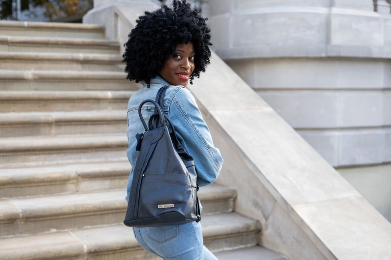 Plecak Damski Skórzany Trójkąt Pojemny Beltimore Q60 zdjęcie 2