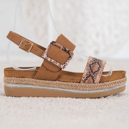 Sandały Na Platformie Snake Print r.38 na Arena.pl