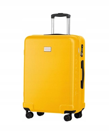 Walizka Średnia Podróżna Na Kółkach Policarbon PUCCINI Żółta PC029B 6C na Arena.pl