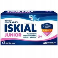 Iskial Junior tran dla dzieci cytryna żujki 60x
