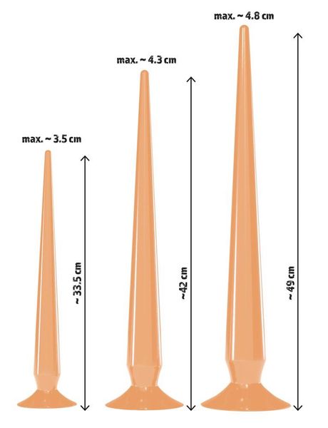 Super Long Butt Plug Set Flesh zdjęcie 7