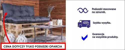 Poduszka na palety do Ogrodu 120x40 EKO grafit na Arena.pl
