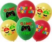 ZESTAW BALONÓW Z NADRUKIEM SUPER MARIO BROS DEKORACJA URODZINOWA