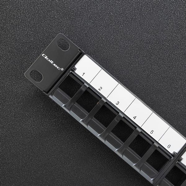Qoltec Solidny stalowy Patch panel do szaf RACK 19'' 24 porty 1U UTP zdjęcie 8