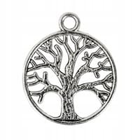 Zawieszka DRZEWO 20mm platyna 1szt.