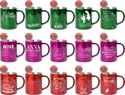 Kubek metalowy z grawerem PREZENT na Dzień Kobiet na Arena.pl