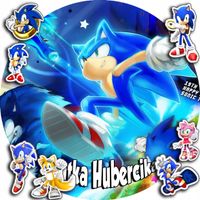 OPŁATEK NA TORT 30CM - SONIC SONIK BAJKA + IMIĘ + GRATIS! 24CM 26CM