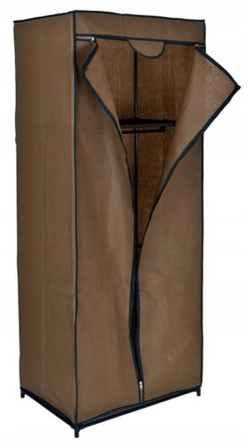 Szafa tekstylna z półką Fela - ciemny brąz na Arena.pl