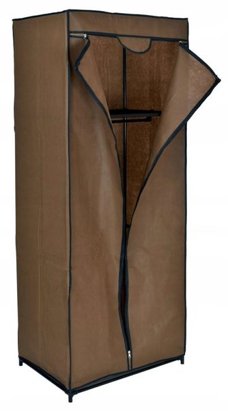 Szafa tekstylna z półką Fela - ciemny brąz zdjęcie 6