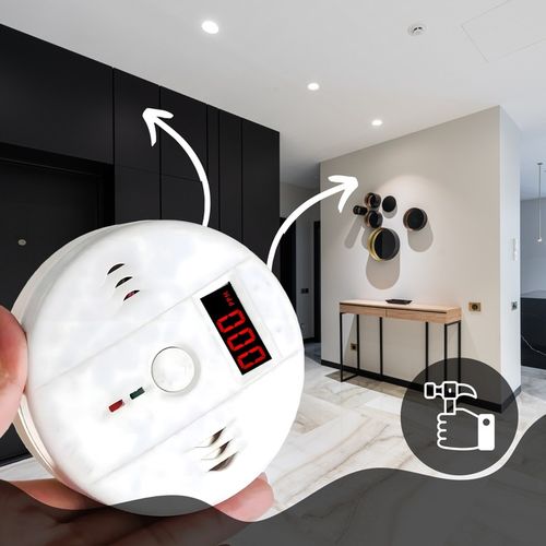 CZUJNIK CZADU TLENKU WĘGLA LCD DETEKTOR CO ALARM WYKRYWACZ CERTYFIKOWANY na Arena.pl